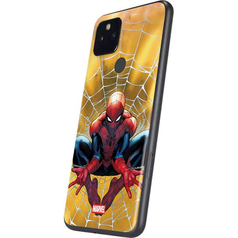 Marvel Spiderman Web Shooting Google Pixel 4a 5G Skin